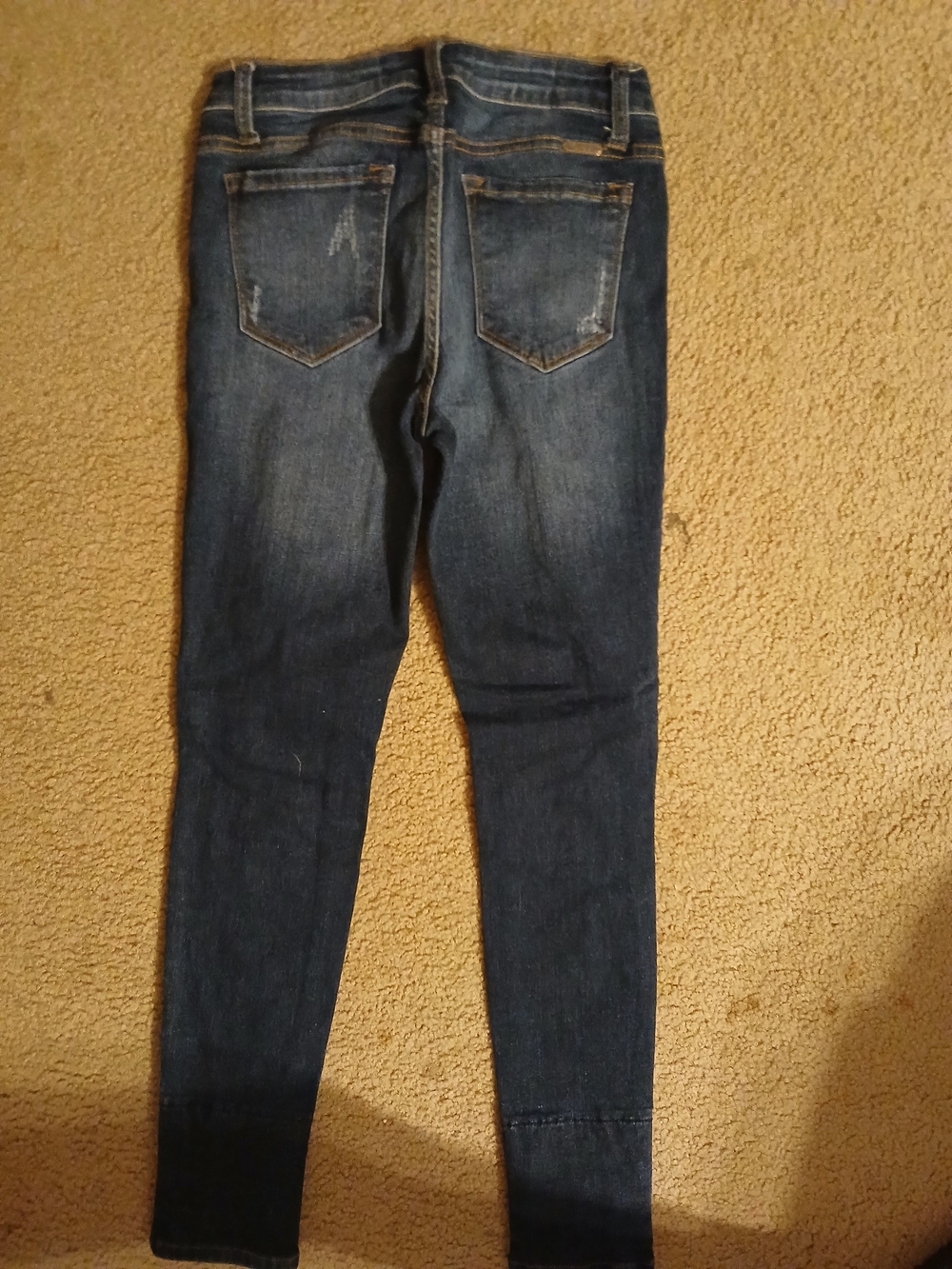 KanCan Dark Blue Skinny Jeans with Leopard Patch Distressing - Picture 4 of 6